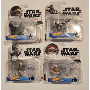 Lof of 4 Hot Wheels Die Cast Star‎ Wars Starships